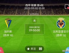 今日竞彩精选西班牙足球甲级联赛（La Liga）联赛联赛：加的斯对阵比利亚雷亚尔，加的斯稳住主场有望带走胜利？