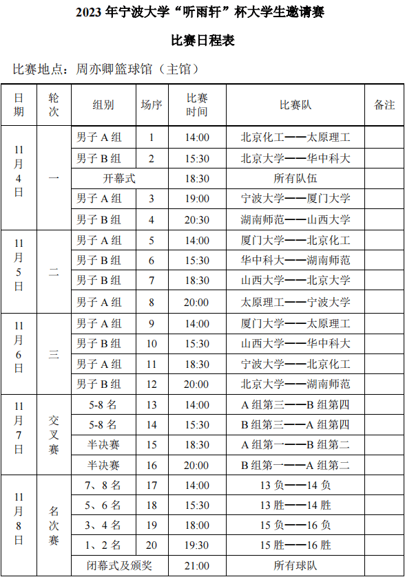 战火重燃！8支篮球名校集结，第5届“听雨轩杯”即将开启！