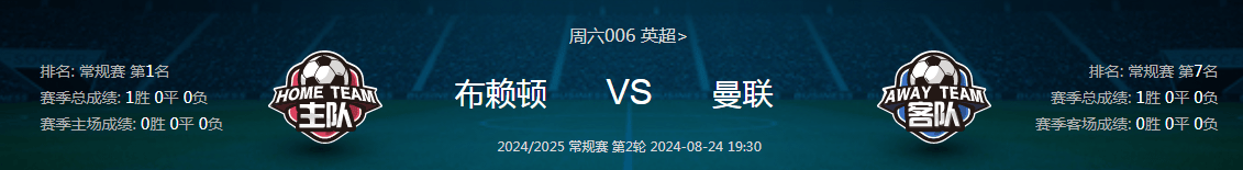 礼拜六006 英超gt; 布赖顿 对阵 曼联 红魔发力 英超排名能否在进一步？？？